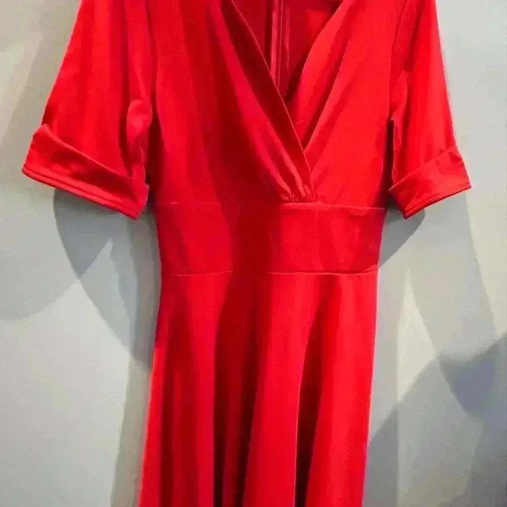 Red Retro Dress Size M/L - Picture 2 of 7